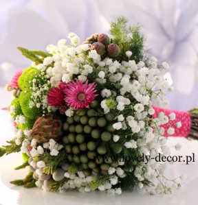 bukiet ślubny z kwiatów mieszanych 2                              